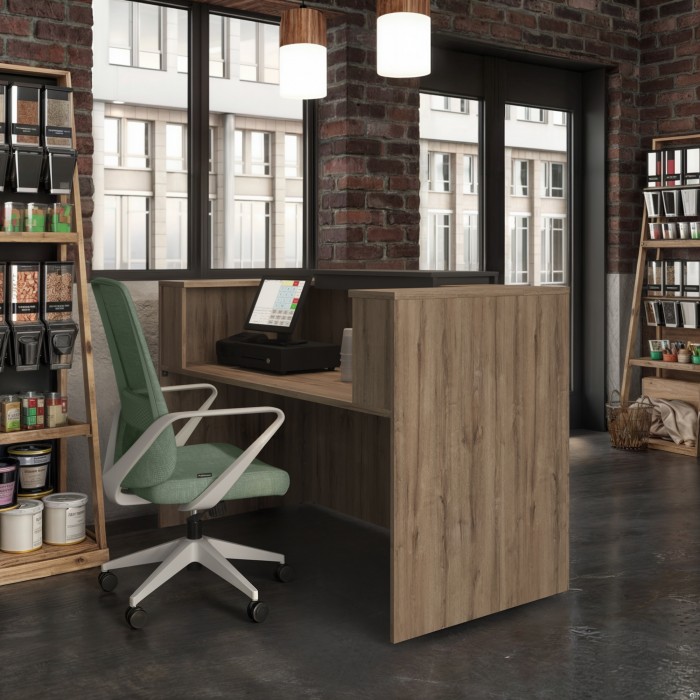 Chaise de bureau Agata gris clair - Bikkom