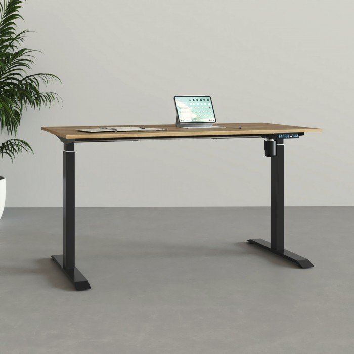 Bureau Elevia noir et châtain