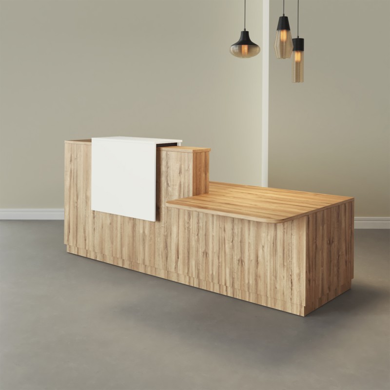 Pack Banque d'accueil PMR Duomo avec chaise et caisson | BIKKOM