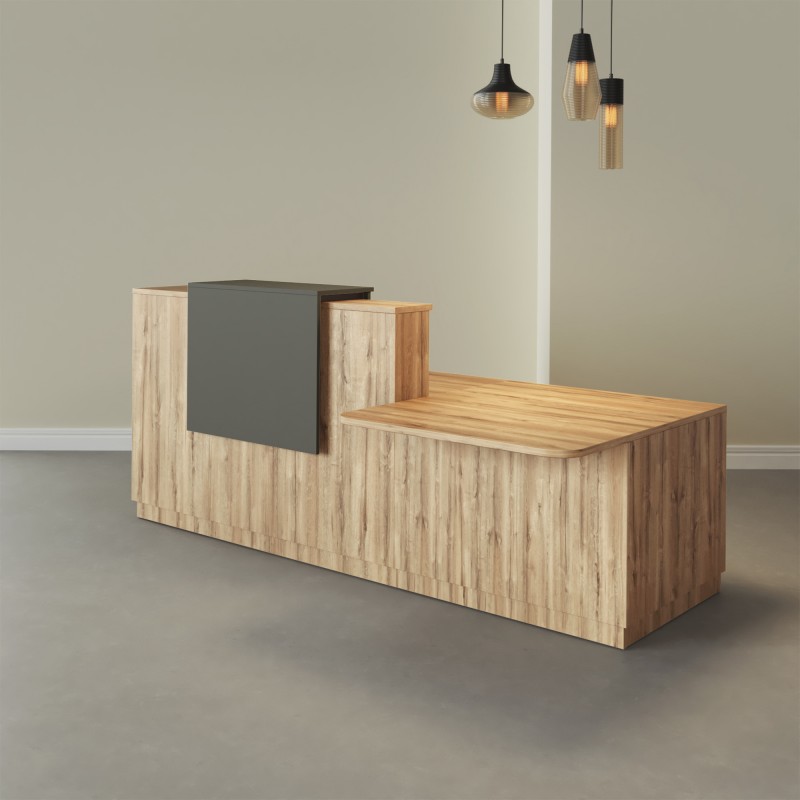 Pack Banque d'accueil PMR Duomo avec chaise et caisson | BIKKOM
