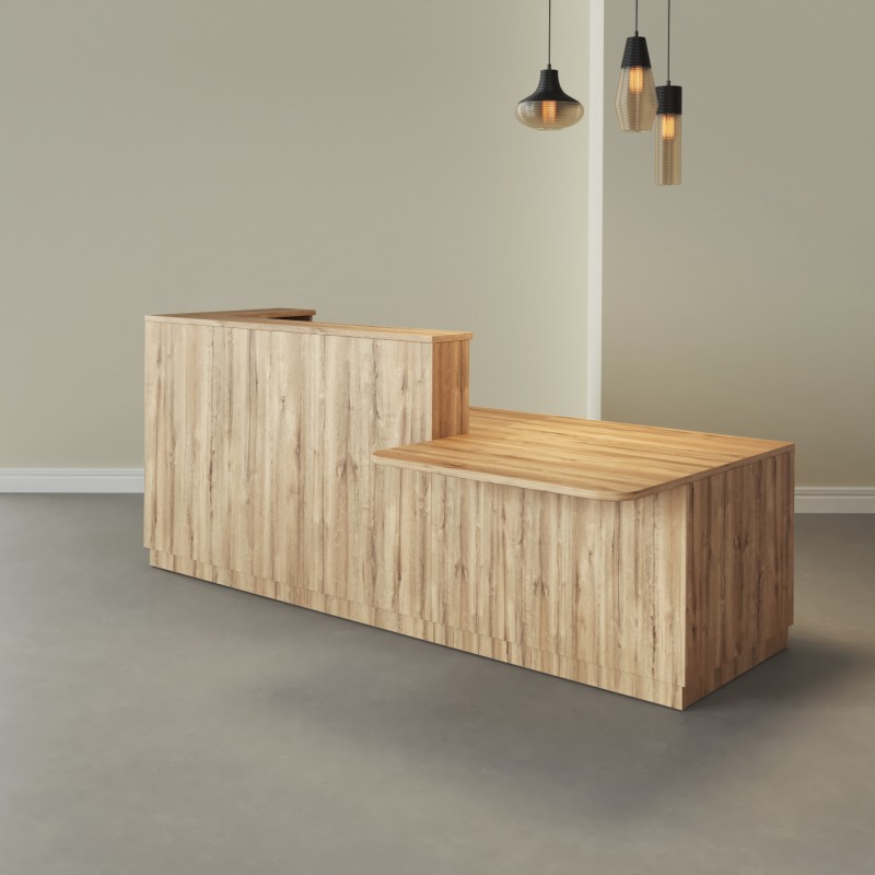 Pack Banque d'accueil PMR Duomo avec chaise et caisson | BIKKOM
