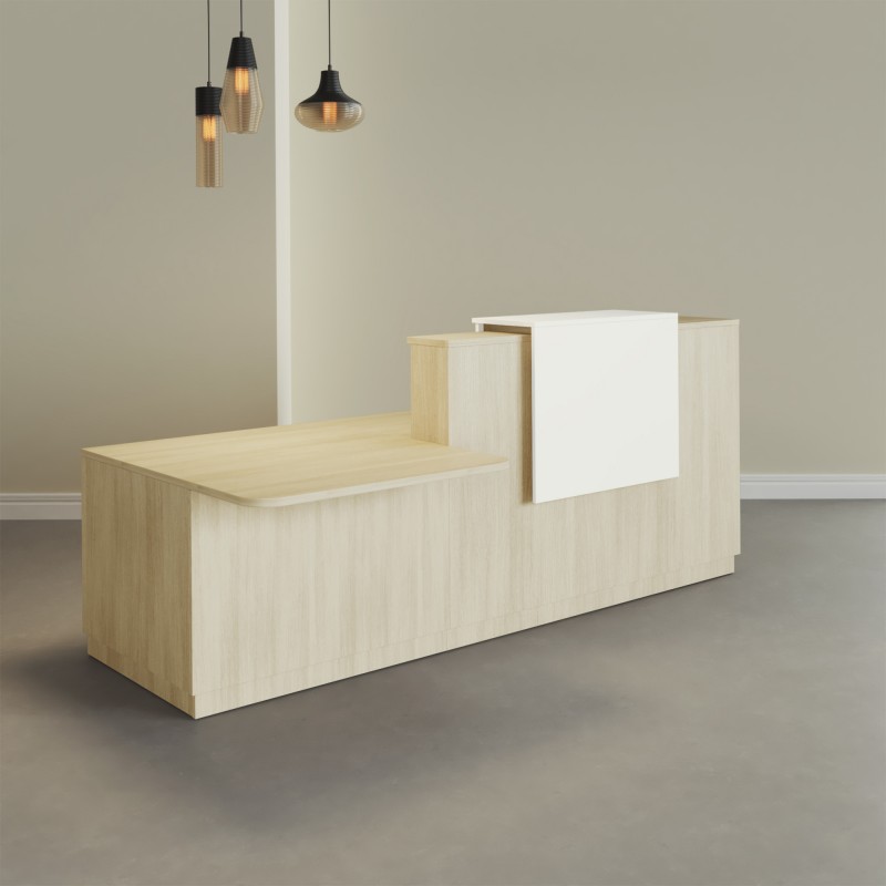 Pack Banque d'accueil PMR Duomo avec chaise et caisson | BIKKOM