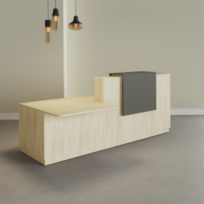 Pack Banque d'accueil PMR Duomo avec chaise et caisson | BIKKOM