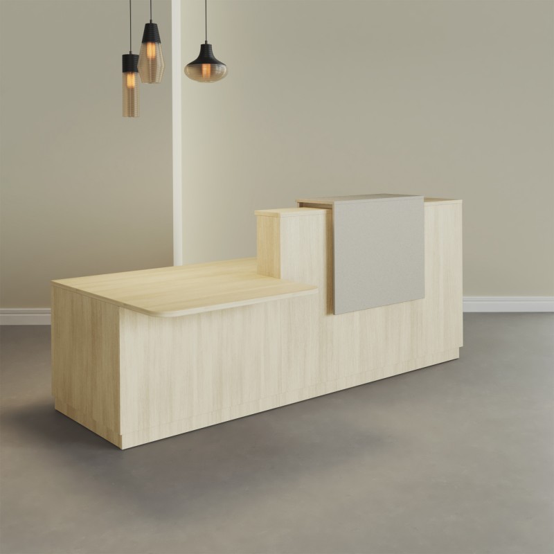 Pack Banque d'accueil PMR Duomo avec chaise et caisson | BIKKOM