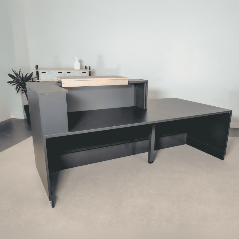 Pack Banque d'accueil PMR Duomo avec chaise et caisson | BIKKOM