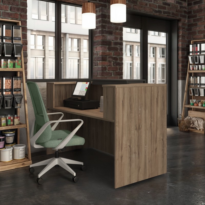 Pack Banque d'accueil PMR Duomo avec chaise et caisson | BIKKOM