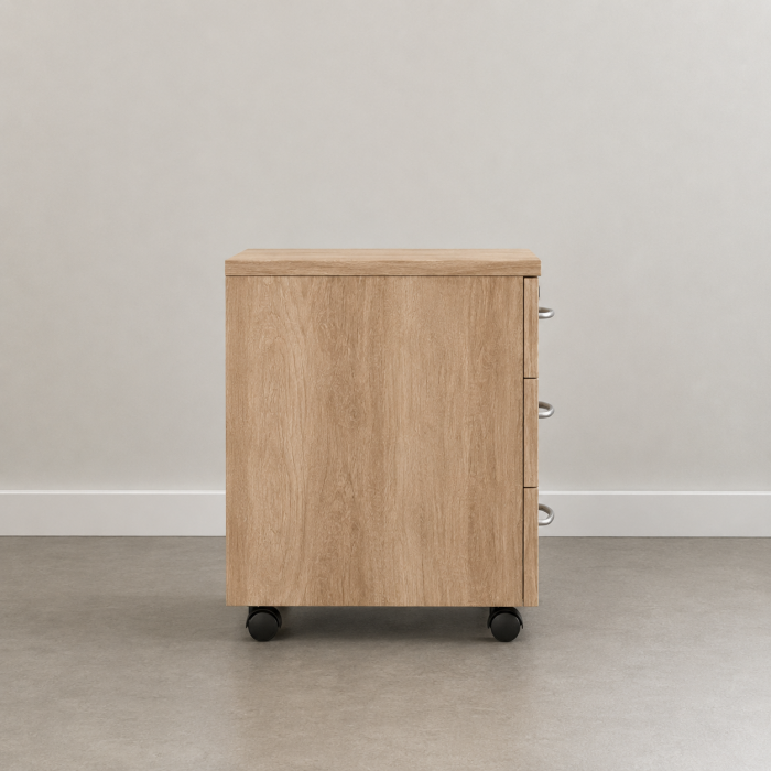 Caisson en bois chêne Omega avec tiroir ouvert