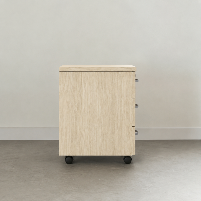Caisson à tiroirs et à roulettes pour bureau Omega en bois - Bikkom