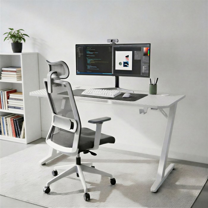 Bureau gamer blanc Nexa Z