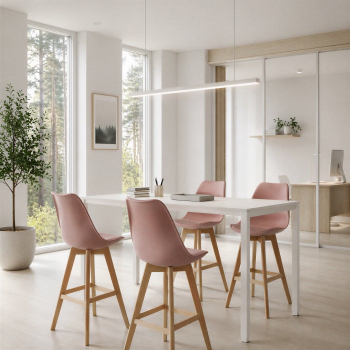 Table haute Modus blanche