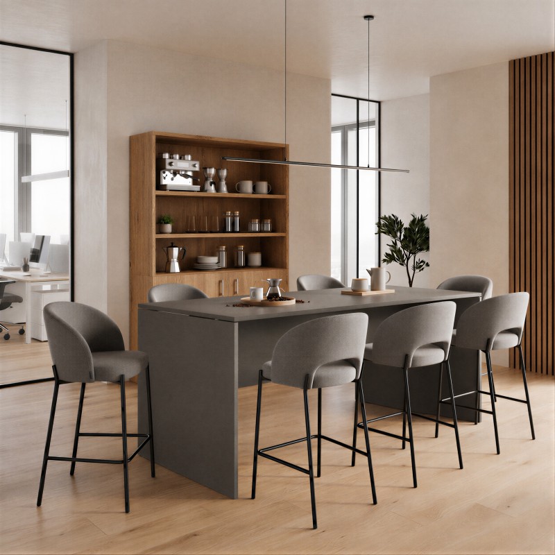 Table haute Tarnos dans l’espace détente d’une entreprise