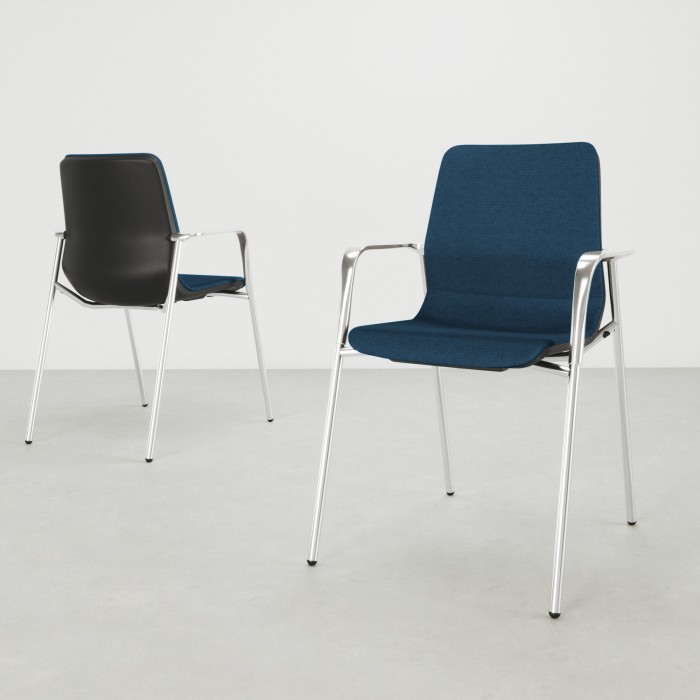 Chaise visiteur 4 pieds Daniela - Bikkom