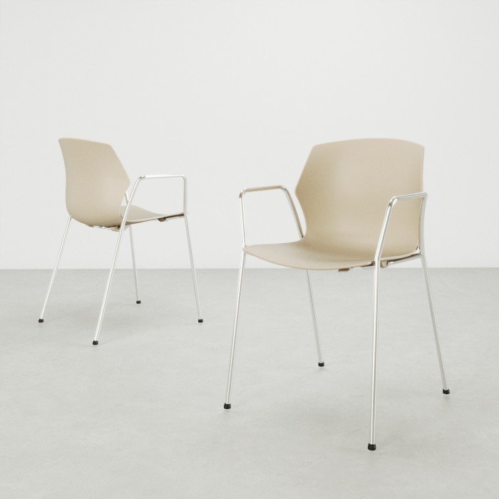 Chaise communautaire Natalia Accoudoirs - Bikkom