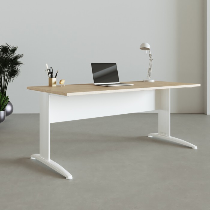 Bureau Delta en finition blanche