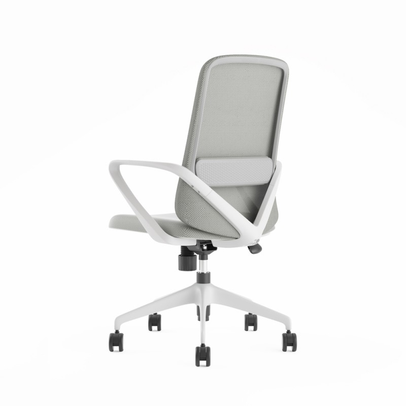 Chaise de bureau Agata gris clair - Bikkom
