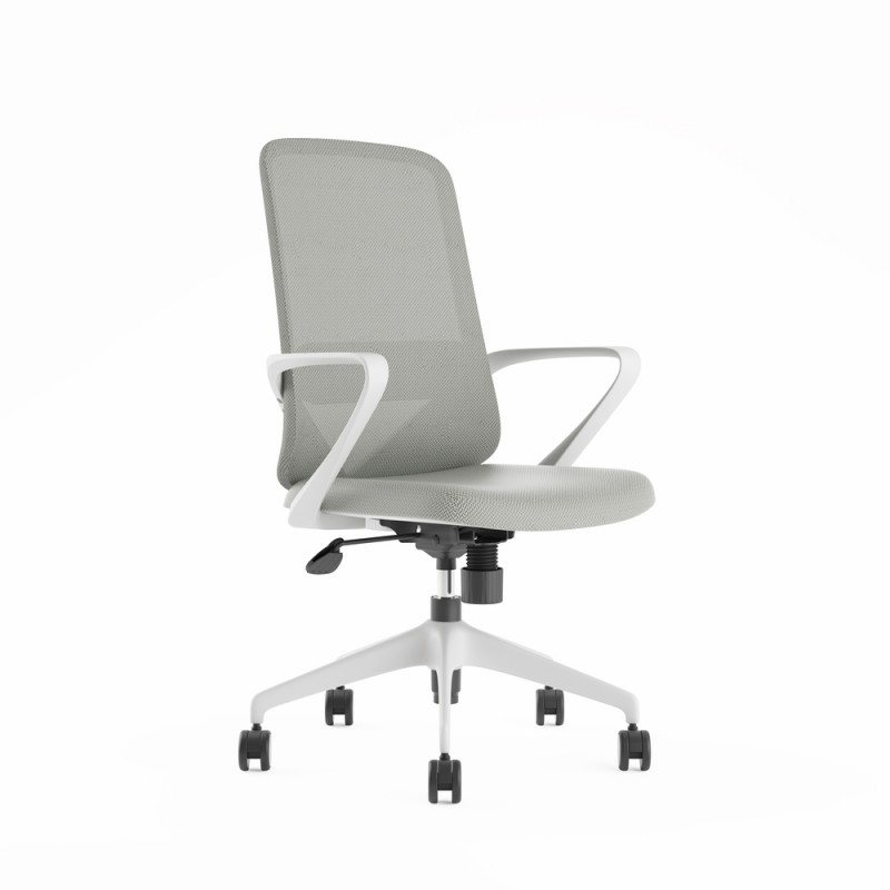 Chaise de bureau Agata gris clair - Bikkom