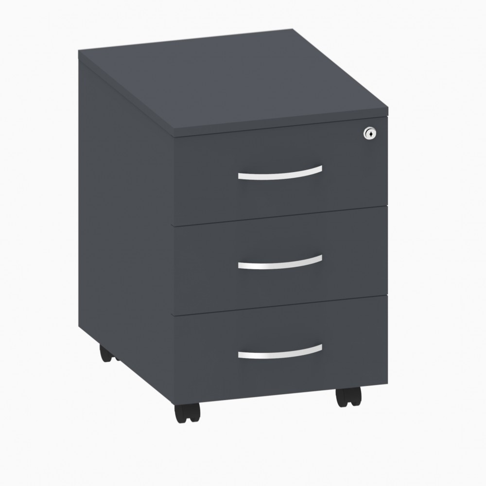 Caisson à tiroirs et à roulettes pour bureau Omega en bois - Bikkom