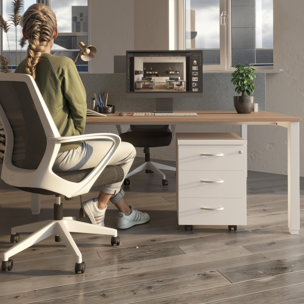 Caisson Omega blanche pour bureau