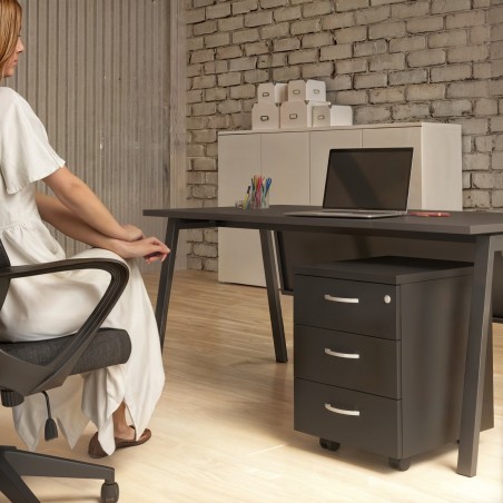 Caisson Omega noir bureau