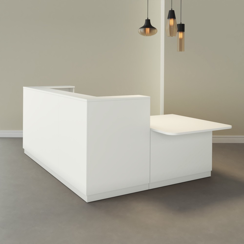 Banque d'Accueil L PMR – Couleur blanc Banque d'Accueil L PMR – Couleur blanc