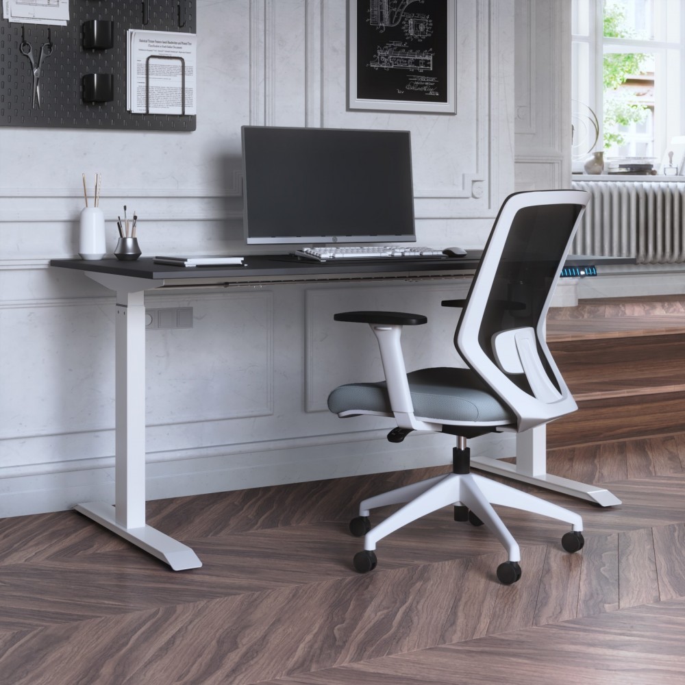 Pack Bureau assis-debout Elevia avec Chaise