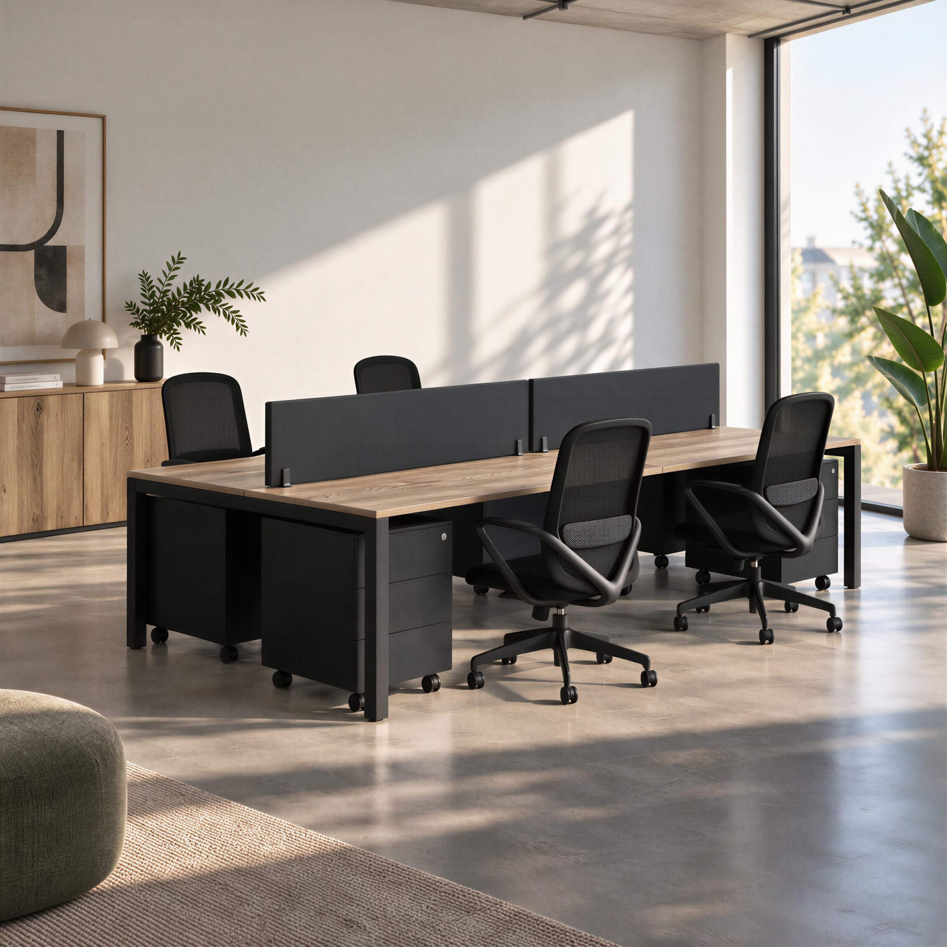 Pack Bureau Bench Modus + Chaises + Caissons