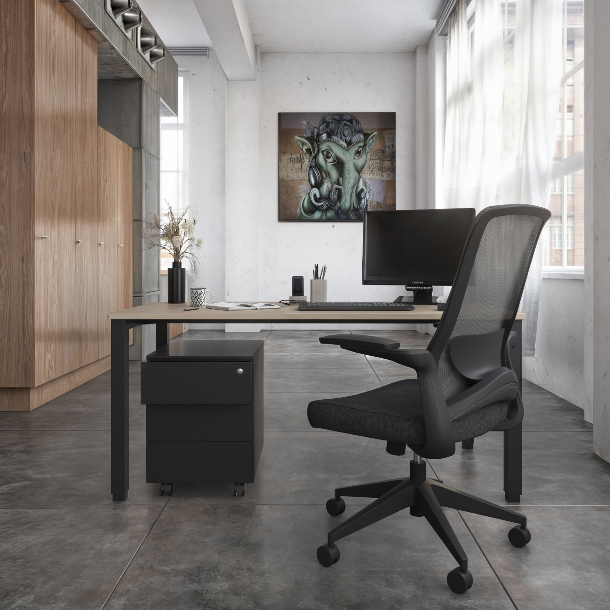 Pack Bureau individuel Modus + Chaise + Caisson