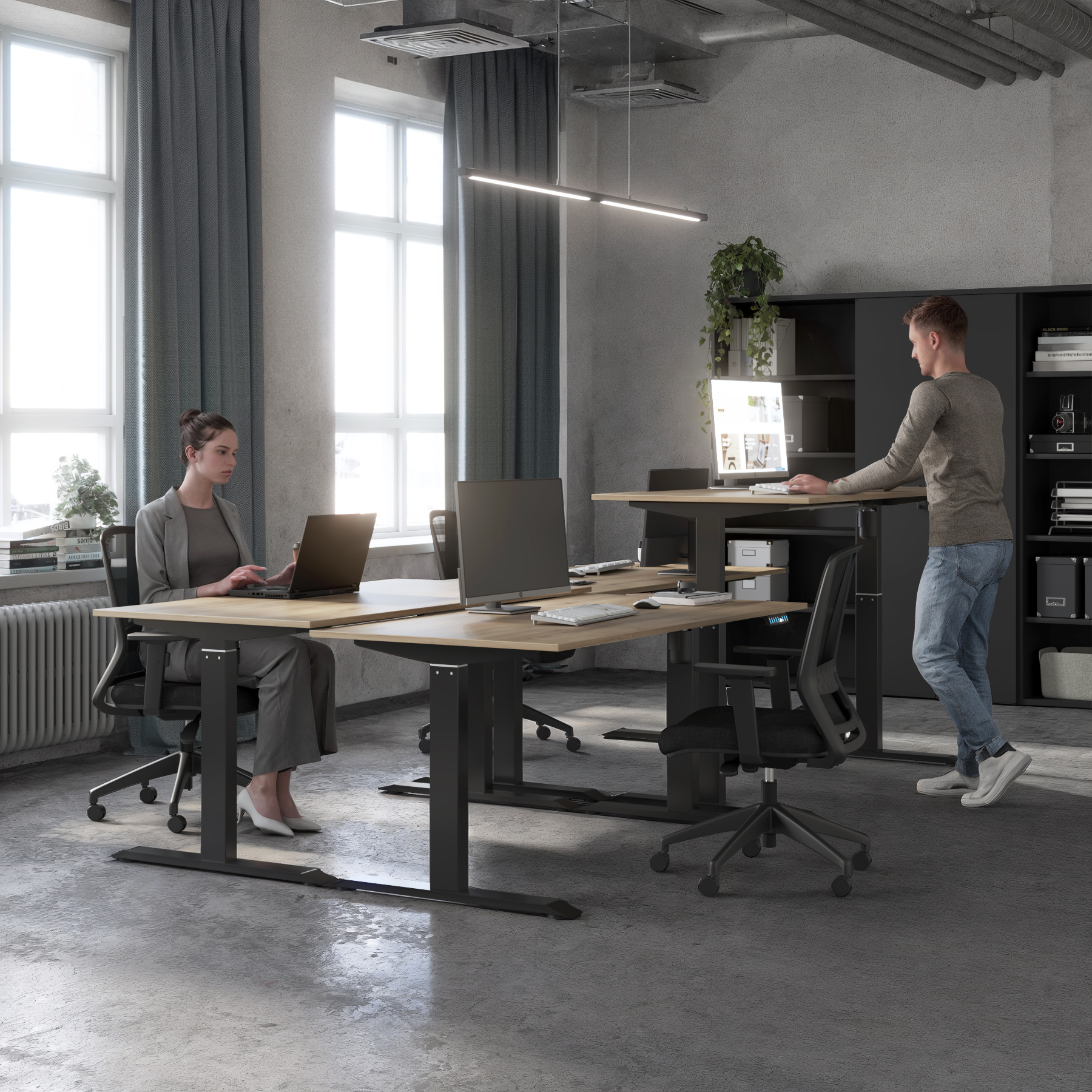 Bureau assis-debout Elevia