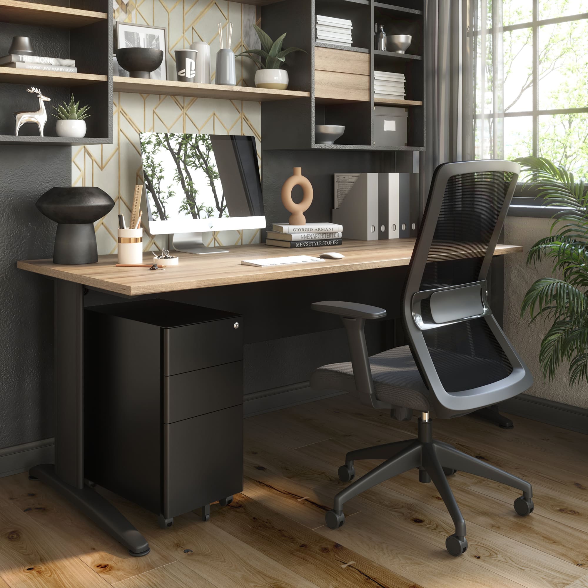 Pack Bureau Delta + Chaise + Caisson