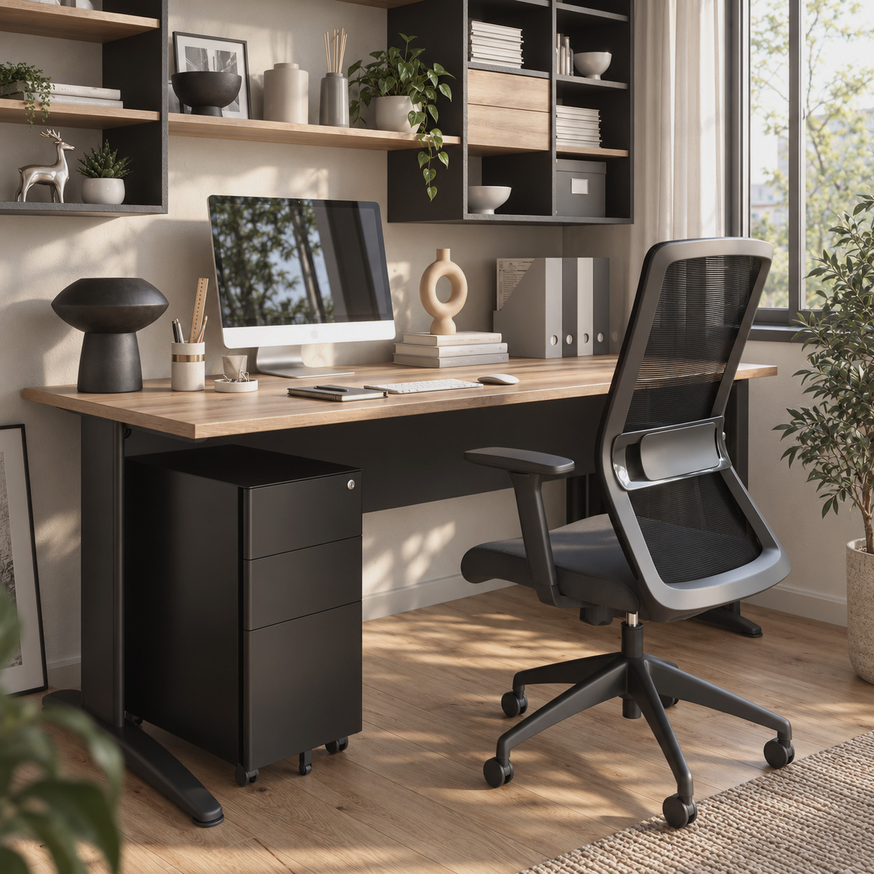 Pack Bureau Delta + Chaise + Caisson
