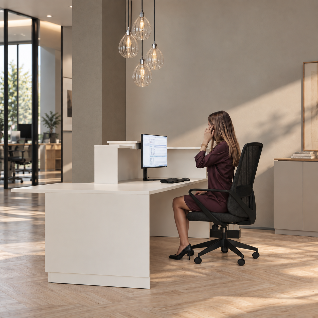 Pack Banque d'accueil PMR Duomo + Chaise